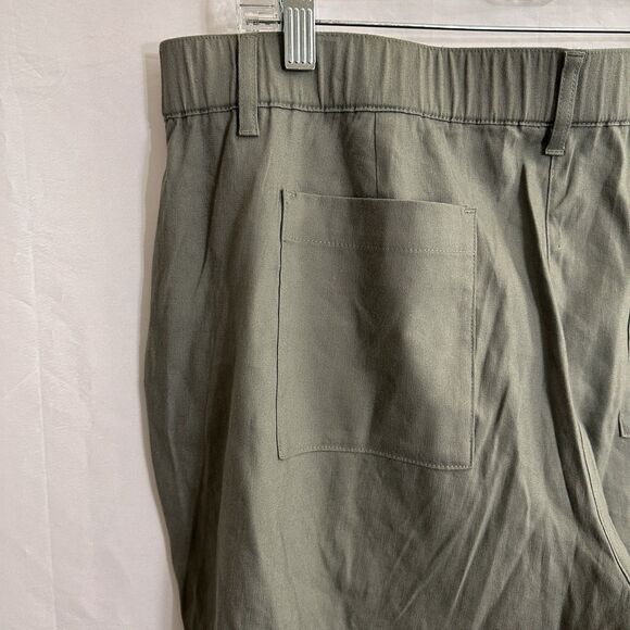 J Jill Linen Stretch Patch Pocket Crops European Flax Willow Large Petite PL - Picture 5 of 9